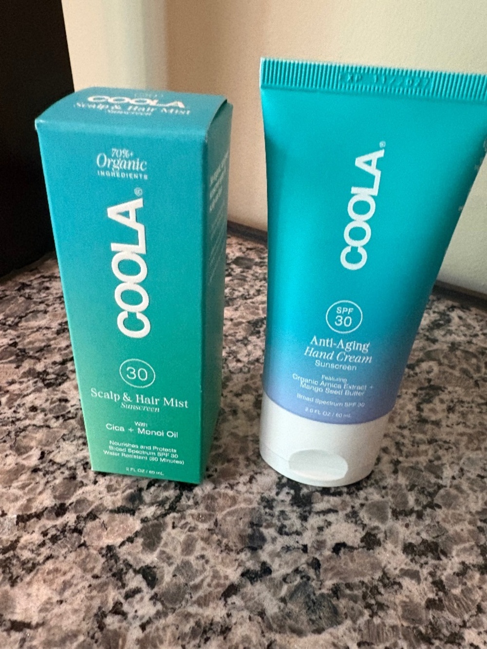 COOLA Sunscreen Set – Scalp & Hair Mist + Anti‑Aging Hand Cream SPF 30 NEW